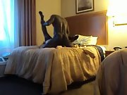 Cuck wifey sex with black man in hotel apartment listen to her groaning