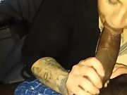Yam sized black monster cock in her hungry throat