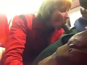 Dark-hued jizz-shotgun on the train to putney ash-blonde passenger pussy munch and cock inhale